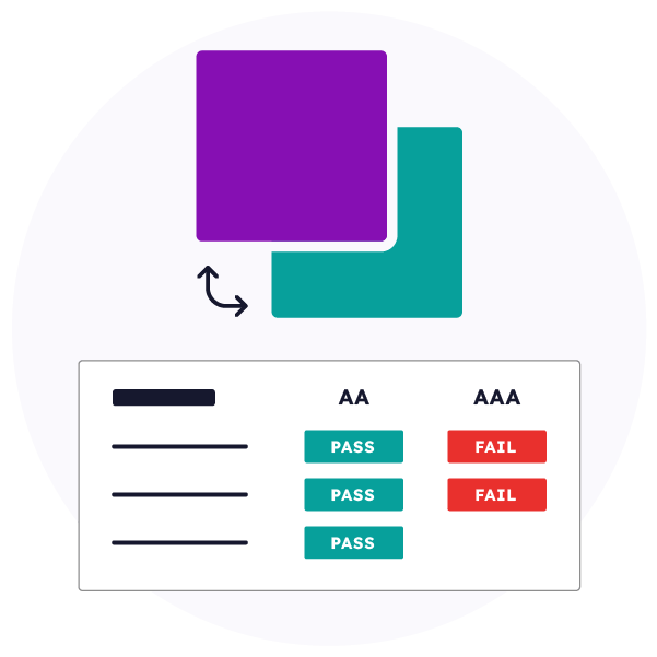 Colour contrast icon